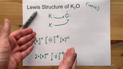 Draw the Lewis Structure of K2O (potassium oxide) .